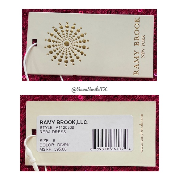 RAMY BROOK - Reba - Sequin Plunge V-Neck Long Sleeve Party Cocktail Dress - Picture 16 of 16